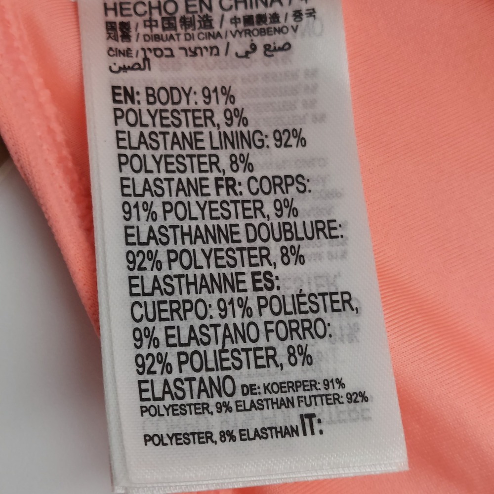 Billabong Bikini Top Womens S/8 Peach Brand New Ribbed Tanlines Longer Tank - Picture 7 of 9